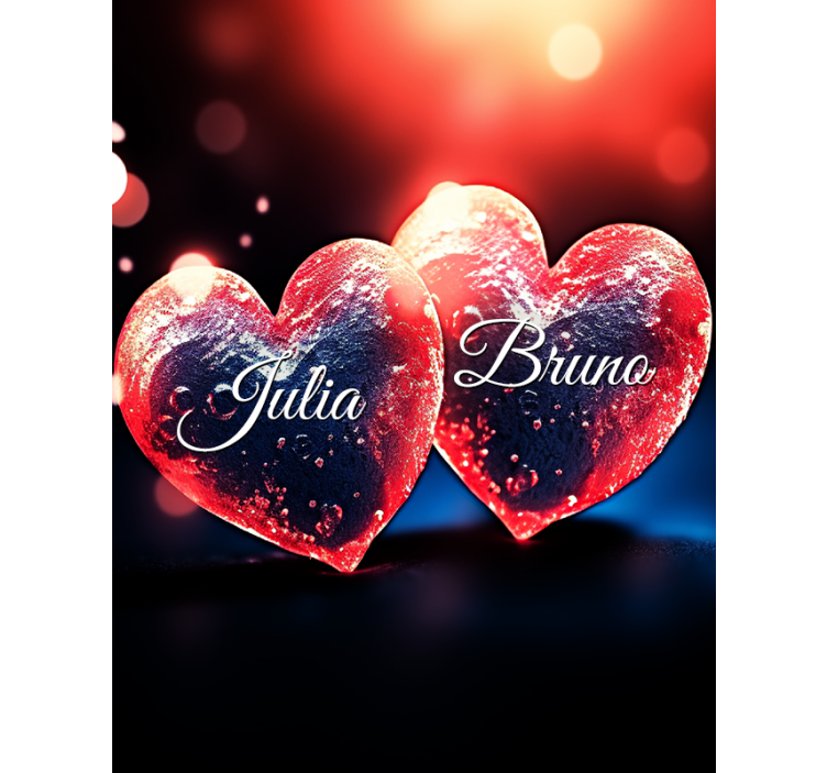 Isimli kalpler özelleştirilebilir stor perde - TenStickers