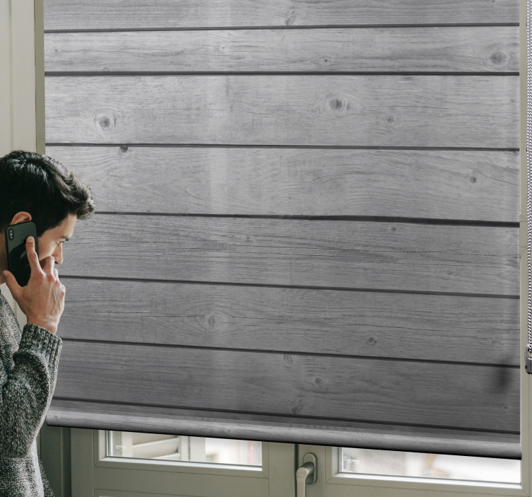 Ahşap koyu gri rustik panjur - TenStickers