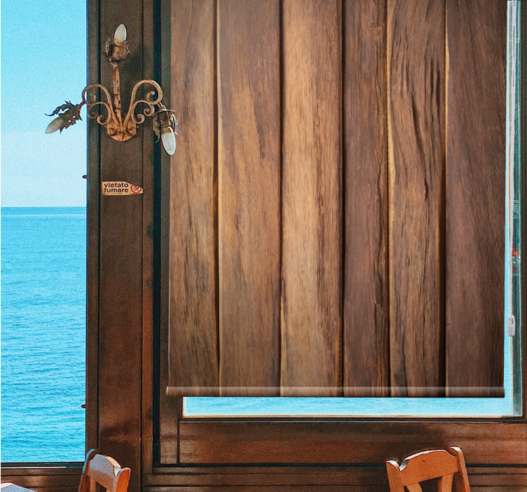 Ahşap desenli paneller doku ve desen stor perde - TenStickers