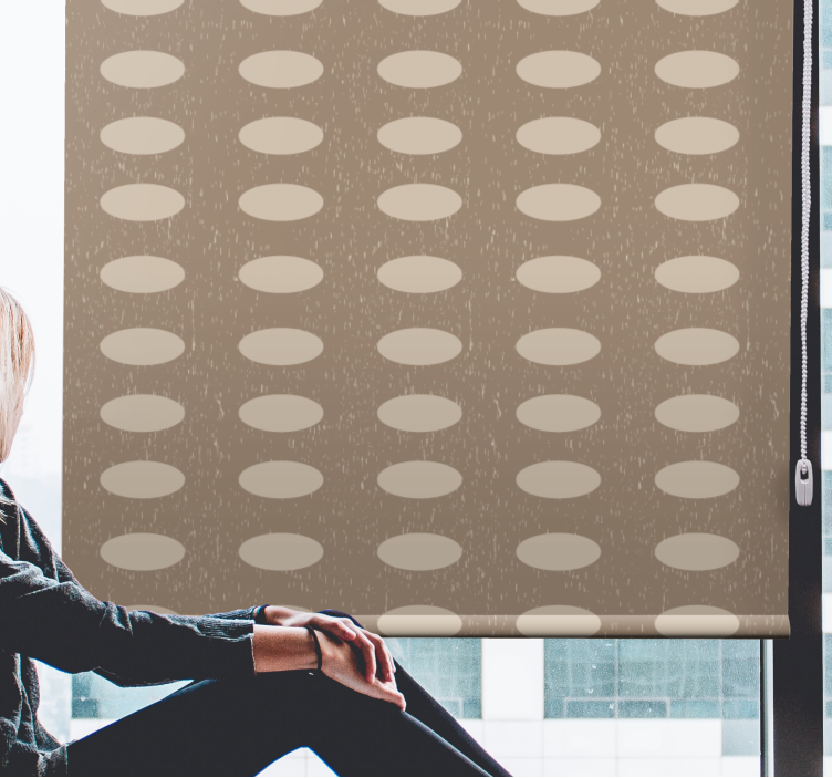 Anlamlı oval desenler doku ve desen stor perde - TenStickers