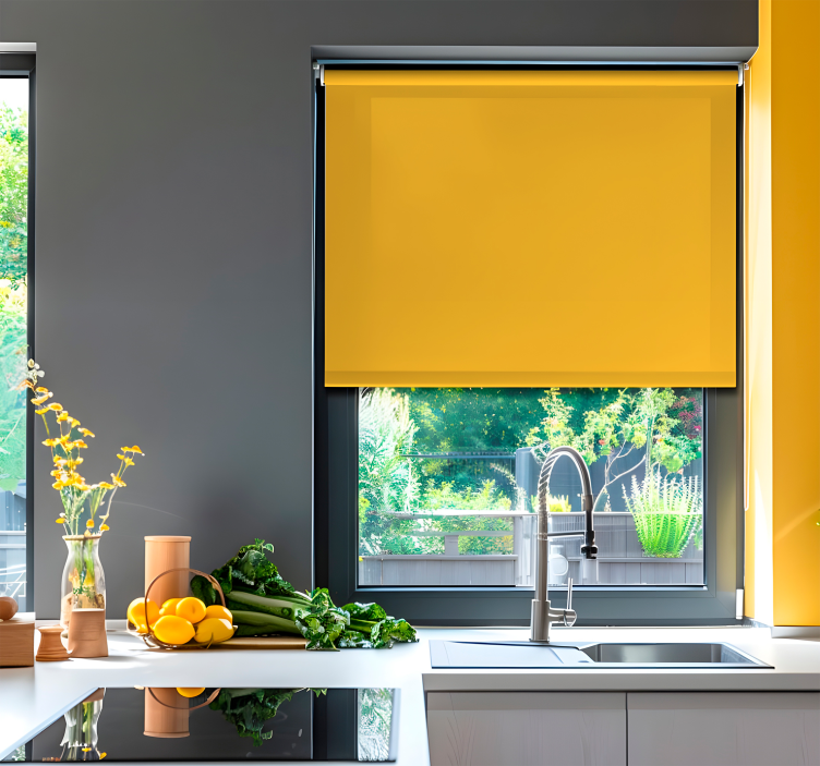 Ayçiçeği tonları sarı stor perde - TenStickers