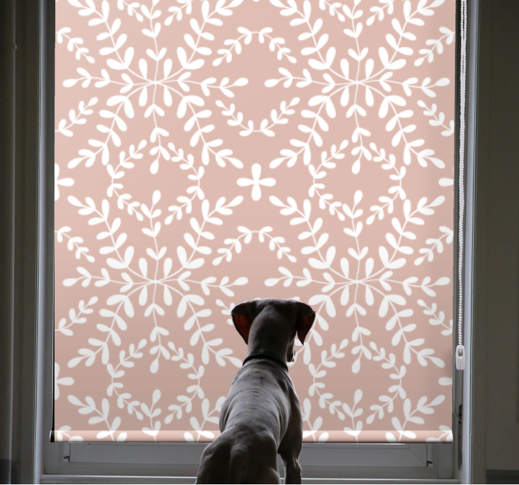 Botanik yaprak teması çiçekler ve bitkiler stor perde - TenStickers