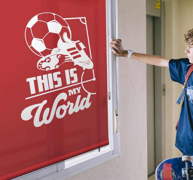 Bu benim dünya futbol Stor perdelerm - TenStickers