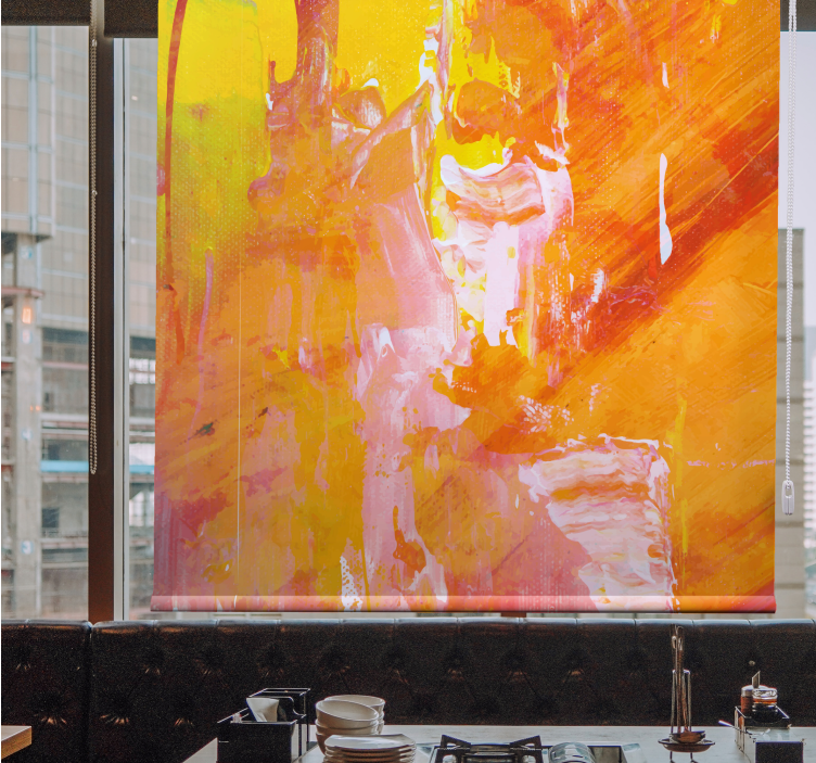 Canlı soyut sıçramalar doku ve desen stor perde - TenStickers