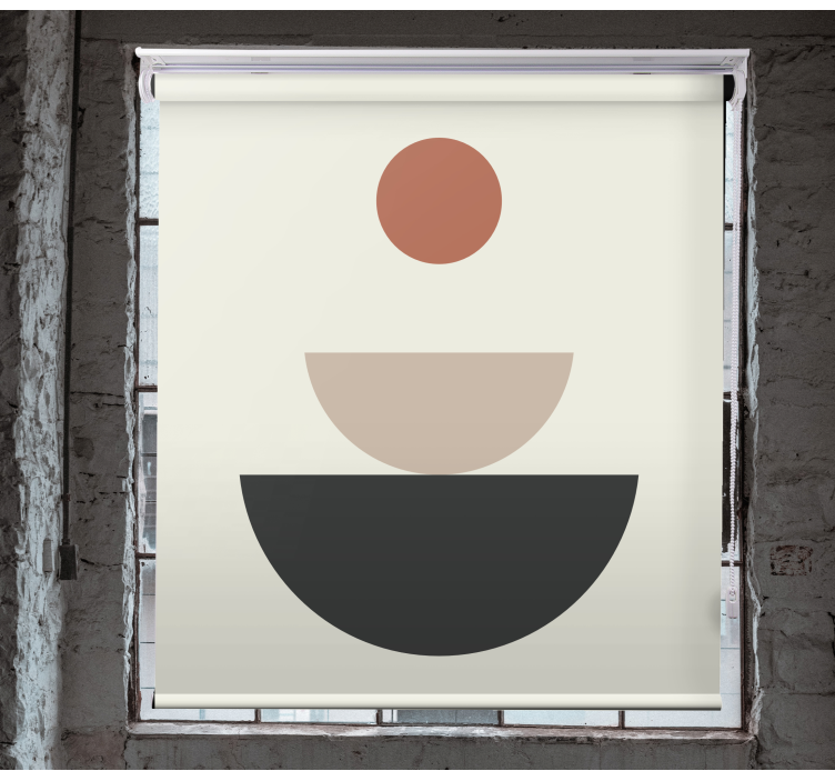 çeşme soyut geometrik sanat Stor perde boyama - TenStickers