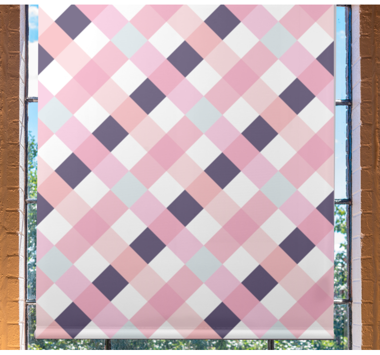 Elmas desen uyumu modern stor perde - TenStickers