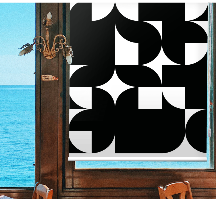 Enerjik geometrik düzenlemeler modern stor perde - TenStickers