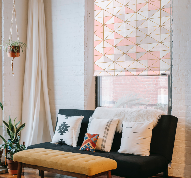 Geo elmas dokular ve desenler Stor perde - TenStickers