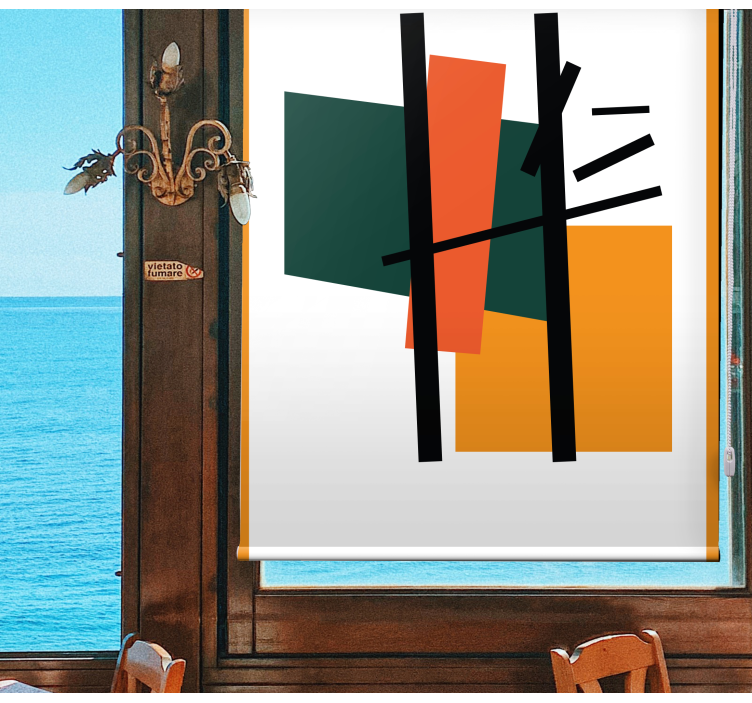 Geometrik blok kompozisyonu modern stor perde - TenStickers