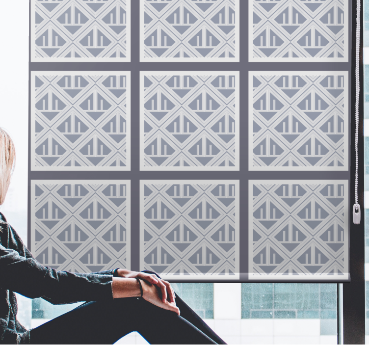 Geometrik desenli bölümler modern stor perde - TenStickers