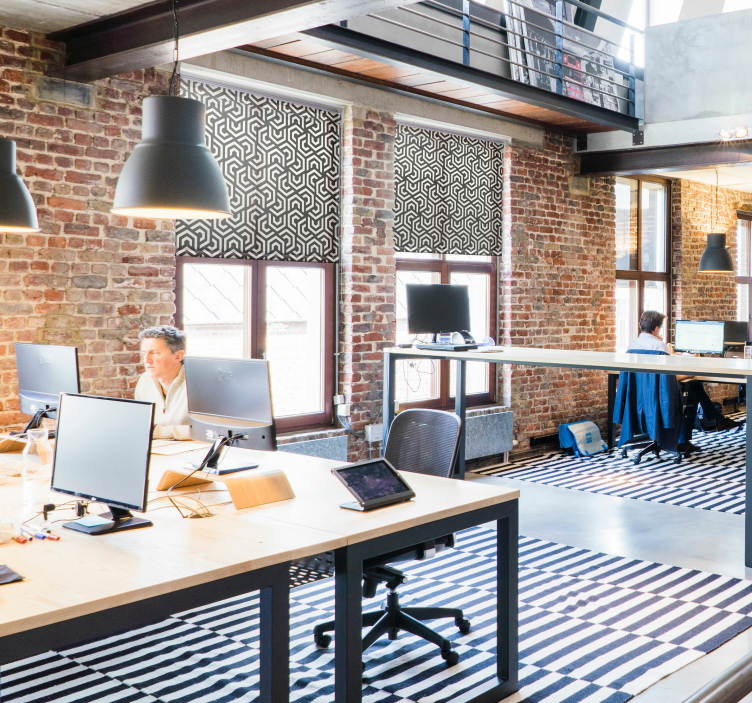 Geometrik hipnotik desen perde modern Stor perde - TenStickers