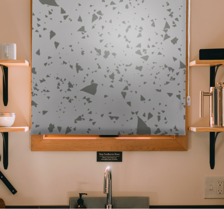 Geometrik parça desenleri doku ve desen stor perde - TenStickers