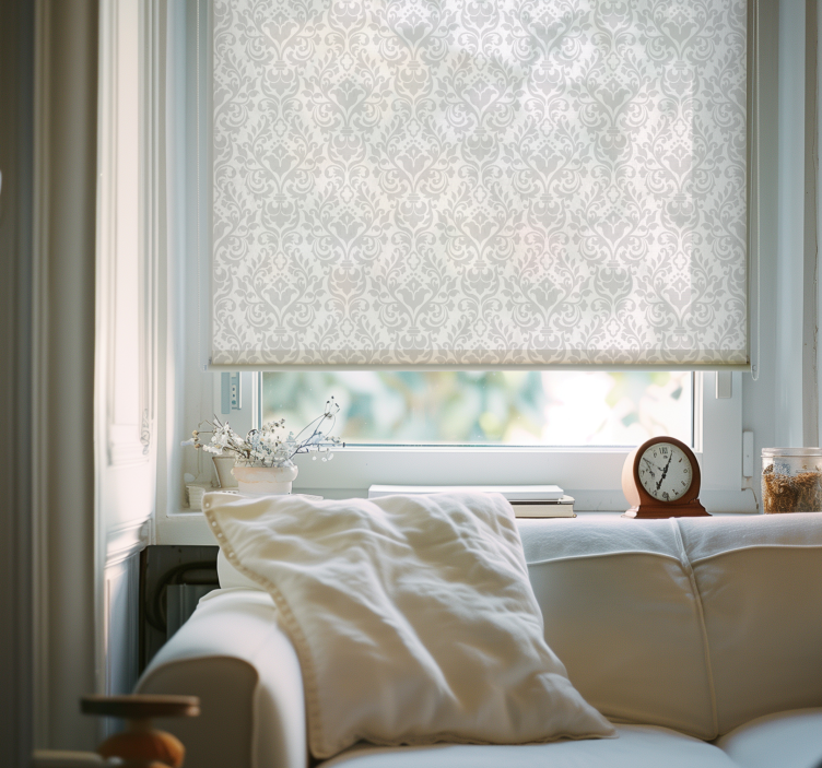 Grunge şam beyaz stor perde - TenStickers