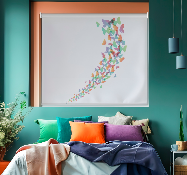 Hatta uçmak kelebek stor perde - TenStickers