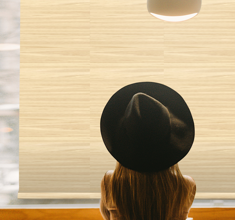 "japandi" tasarım ahşap görünümlü oturma odası storu - TenStickers