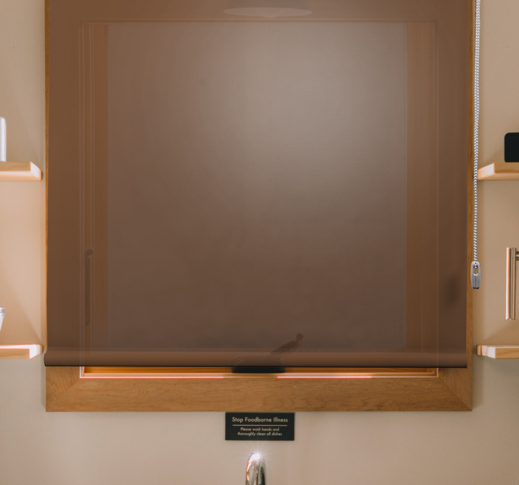 Kahverengi rulo gölgelik karartma stor perde - TenStickers