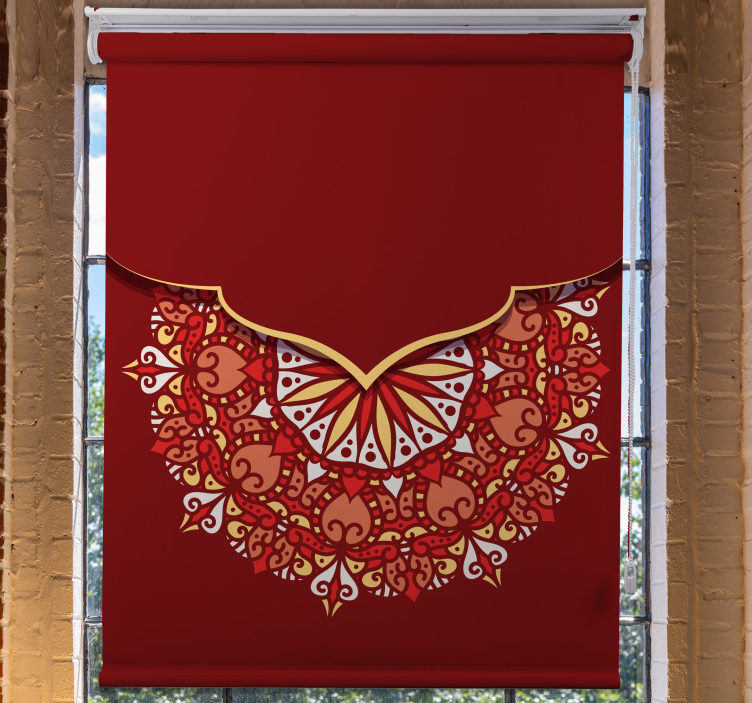 Lüks renkli mandala oturma odası Stor perde - TenStickers