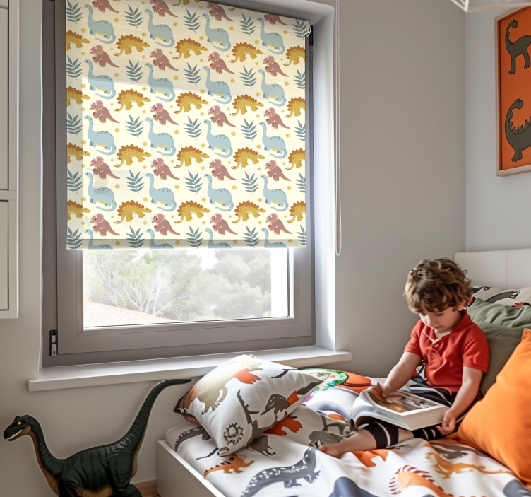 Minimalist tarz dinozor stor perde - TenStickers