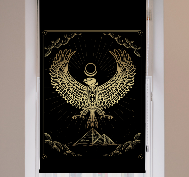Mısır güneş tanrısı 'horus' zarif Stor perde - TenStickers