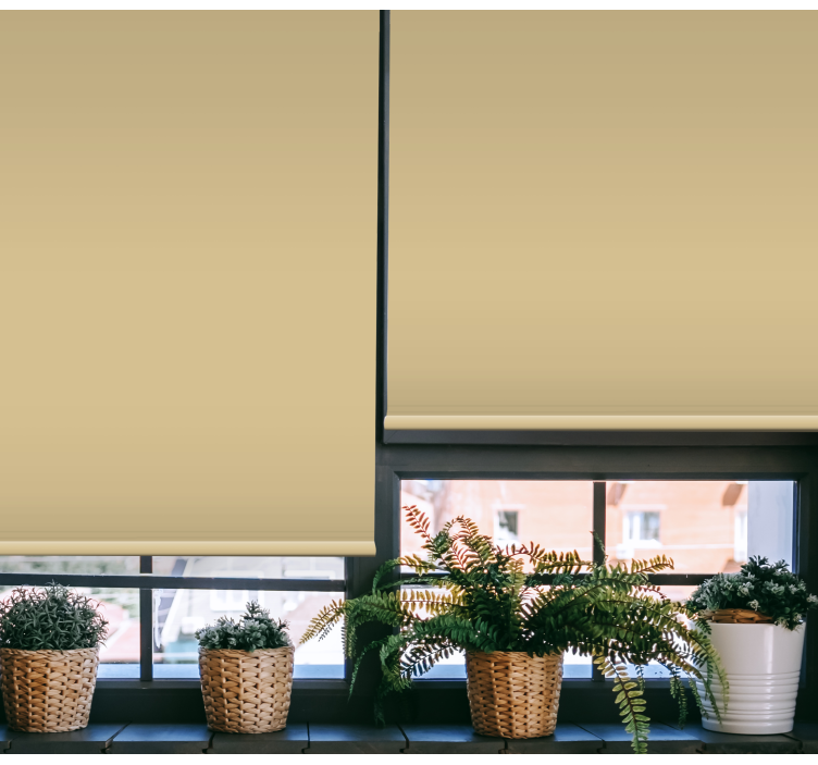 Modern bej fildişi rengi oturma odası Stor perde - TenStickers