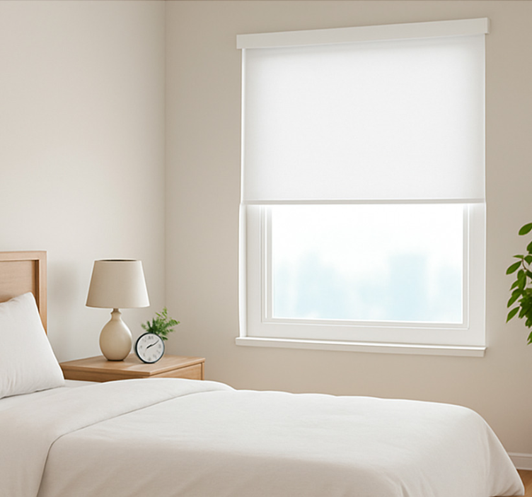 Net ve basit tasarım beyaz stor perde - TenStickers