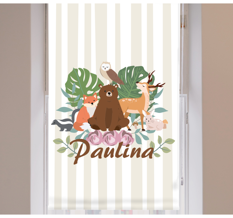 Orman hayvanları koleksiyonu hayvanlar stor perde - TenStickers