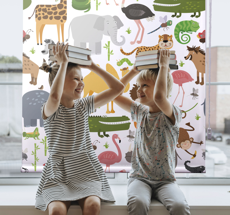 Safari hayvan dostları hayvanlar stor perde - TenStickers