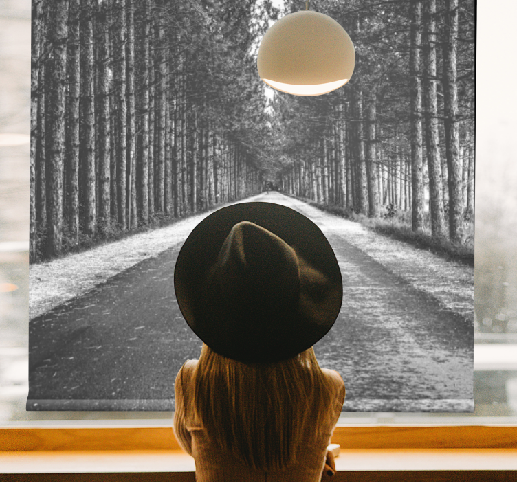 Sakin orman yolu stor perde - TenStickers