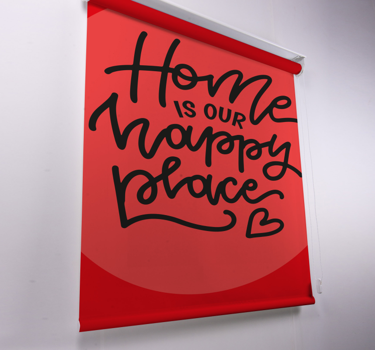 Sevimli siyah metin oturma odası Stor perde - TenStickers