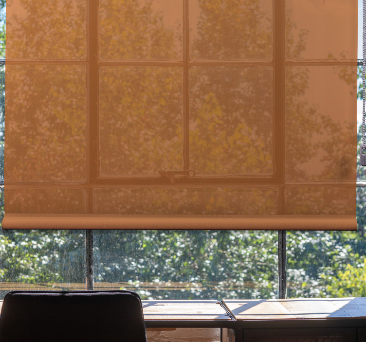 Sıcak turuncu renk tonu doku ve desen stor perde - TenStickers