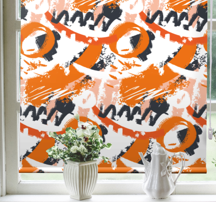 Soyut dairesel motif doku ve desen stor perde - TenStickers