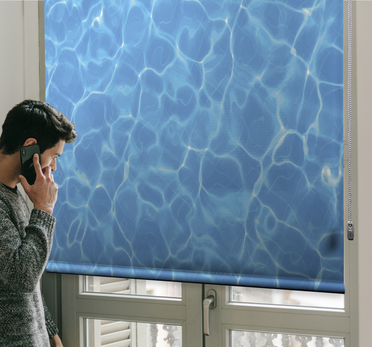 Su yüzeyi yansımaları banyo stor perde - TenStickers