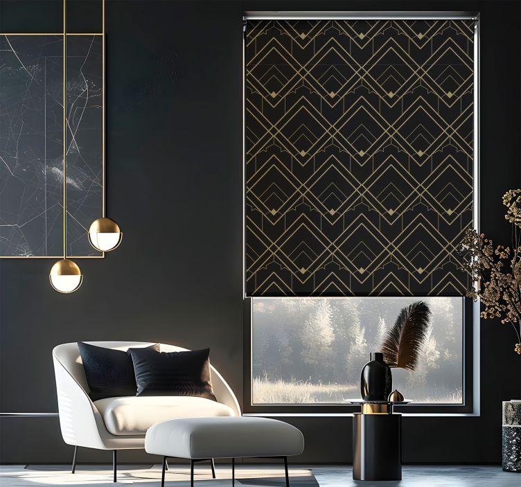 Vektörel desen zarif stor perde - TenStickers