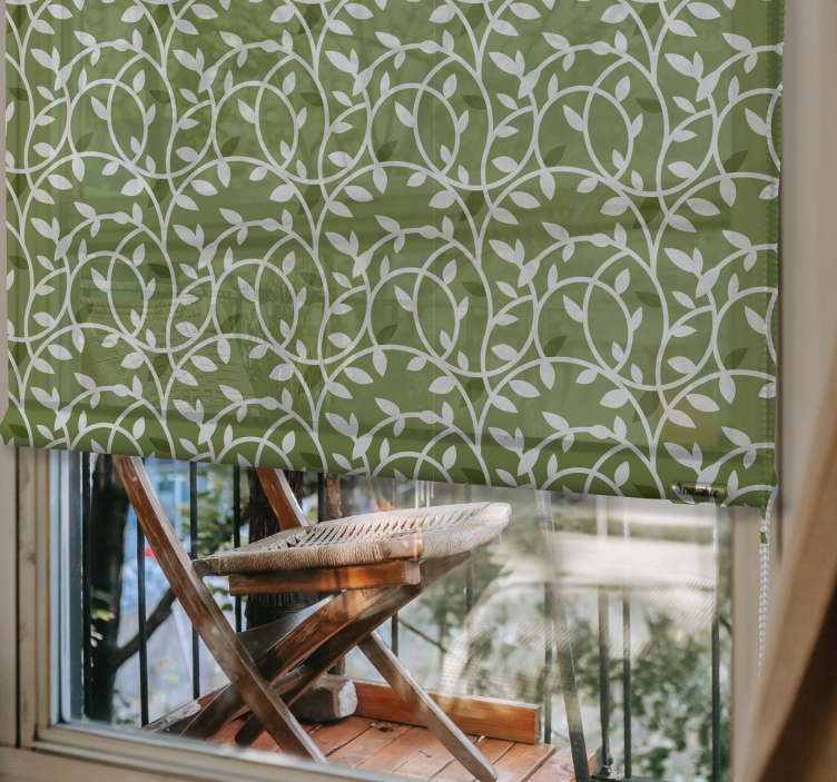 Yeşil bitkiler zarif Stor perde - TenStickers