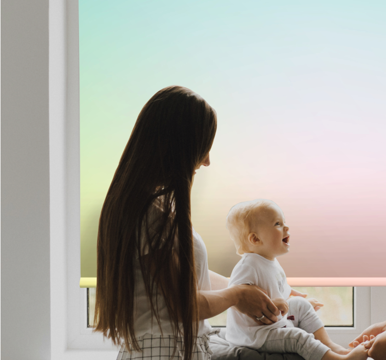 Yumuşak degrade sakin desenli stor perde - TenStickers