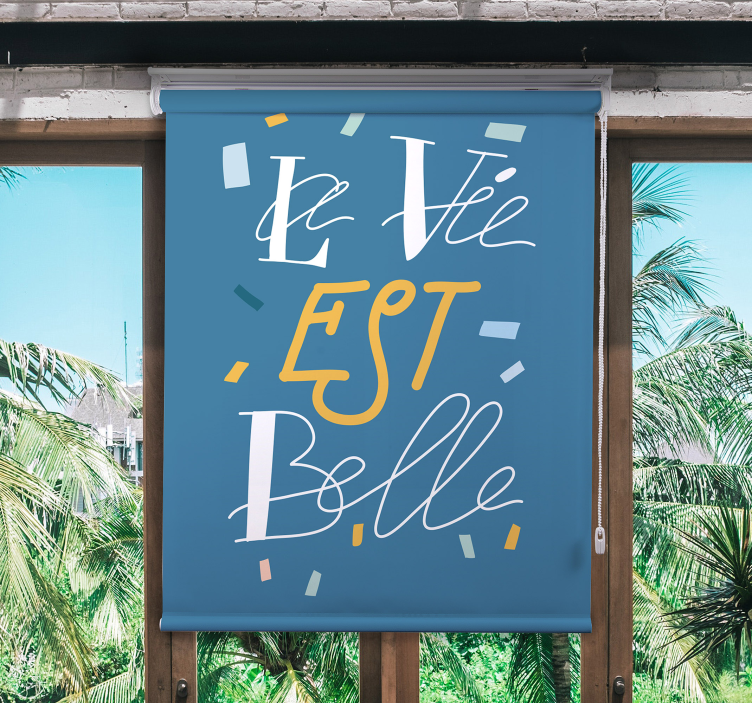 Zarif metin ana yatak odası Stor perde - TenStickers