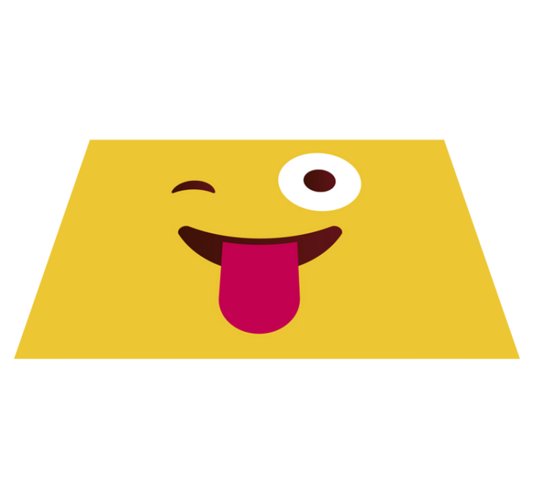 Modern emoji göz kırpıyor yüz çocuklar placemats - TenStickers