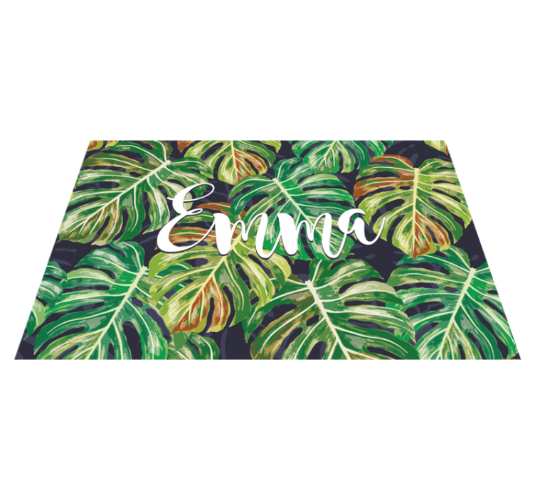 Kişiselleştirilmiş monstera çiçek placemats - TenStickers