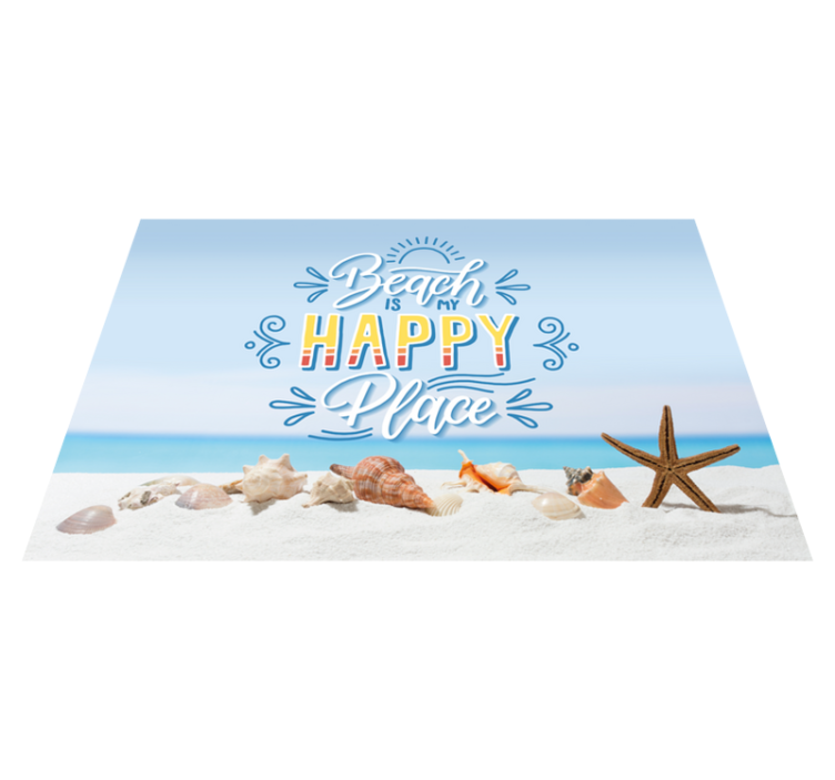 Deniz kabuğu ve deniz yıldızı fotoğrafı deniz kabuğu placemats - TenStickers