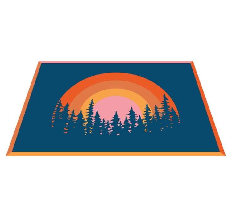 Orijinal amerikan servis - canlı gökkuşağı manzarası - TenStickers