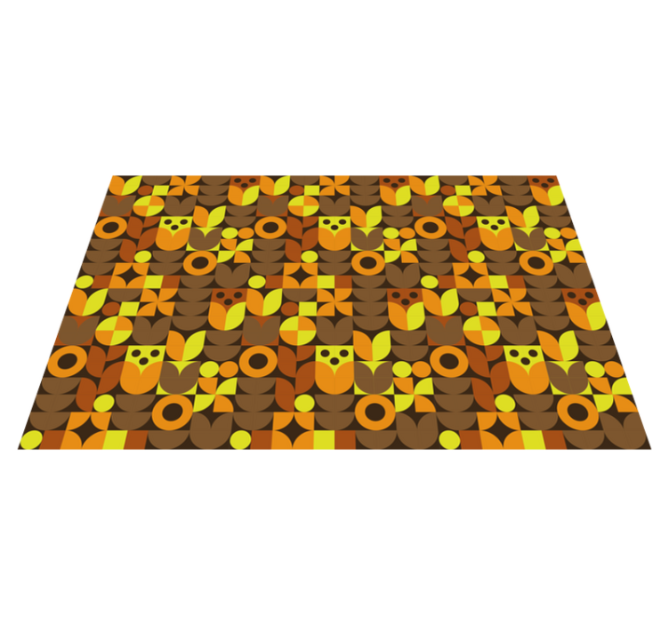 Soyut 70'lerin vinil servis altlıkları - TenStickers