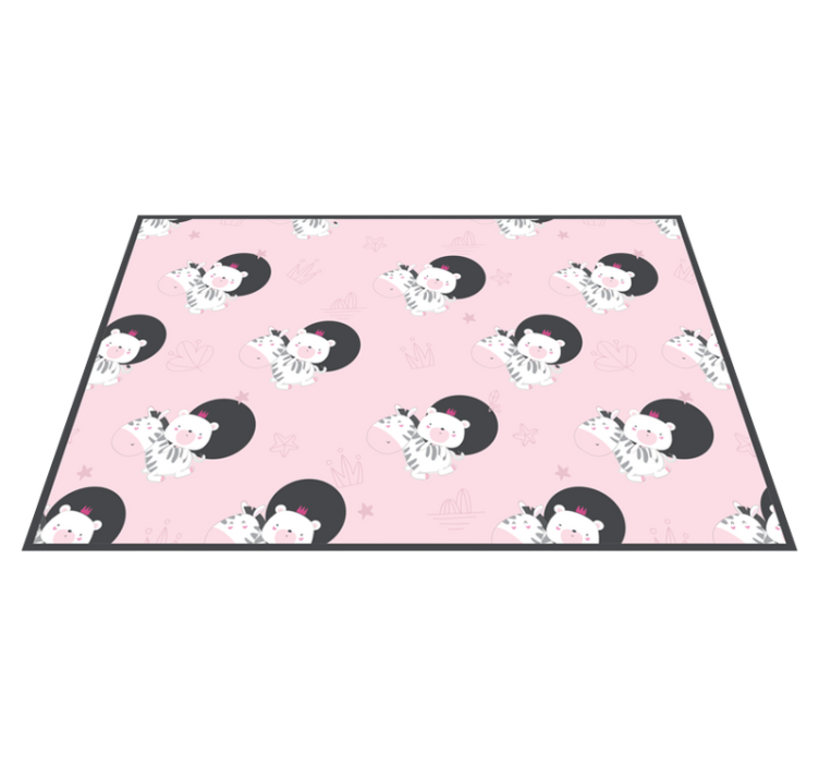 Sevimli bebek zebra ve ayı placemats - TenStickers