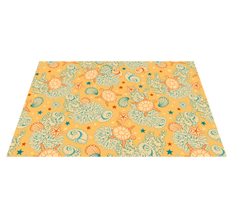 Deniz altı yaşamı yumuşak renkler deniz yaşamı servis altlıkları - TenStickers