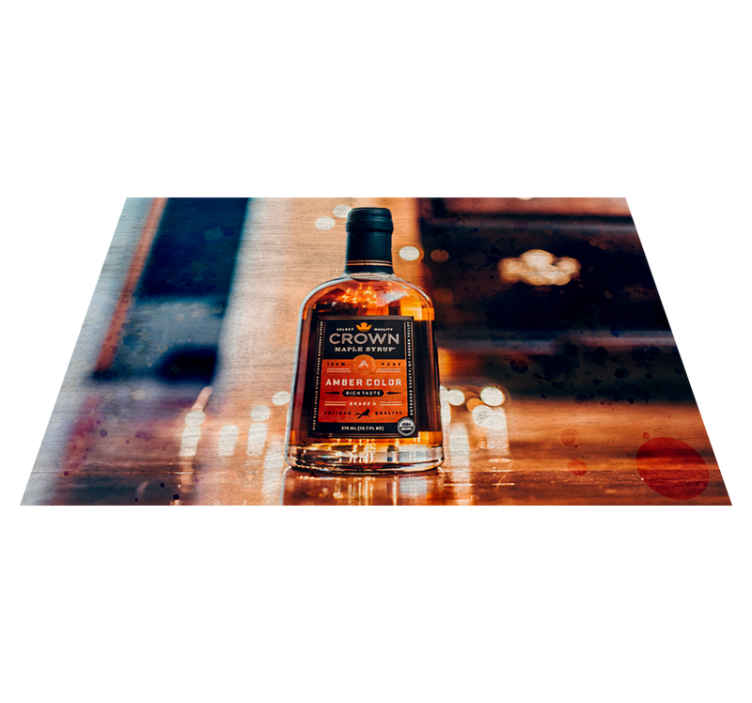 Bir şişe akçaağaç şurubu vinil servis altlığı - TenStickers