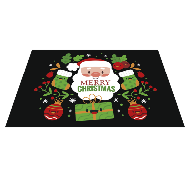 Noel amerikan servis neşeli santa İllüstrasyonu - TenStickers