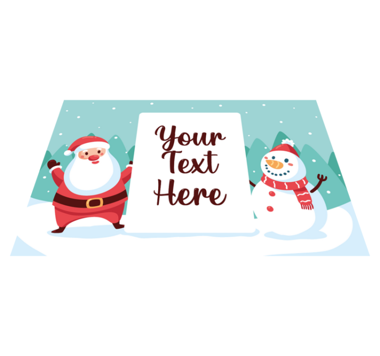 Noel amerikan servis santa claus ve kardan adam - TenStickers