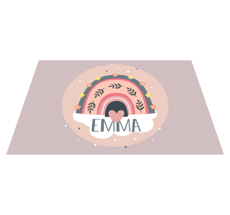 Çocuk amerikan servis - gökkuşağı Çiçek deseni - TenStickers