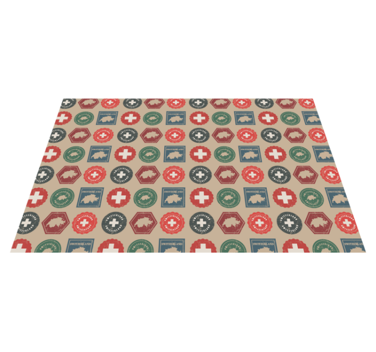 Orijinal amerikan servis İsviçre bayrağı mühürleri - TenStickers