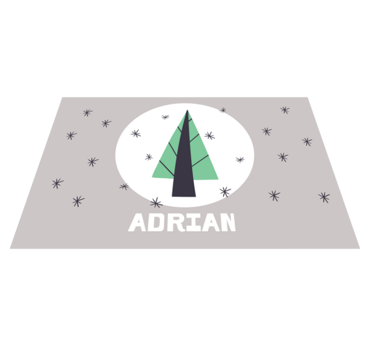 Kişiselleştirilmiş yılbaşı ağacı yılbaşı placemats - TenStickers