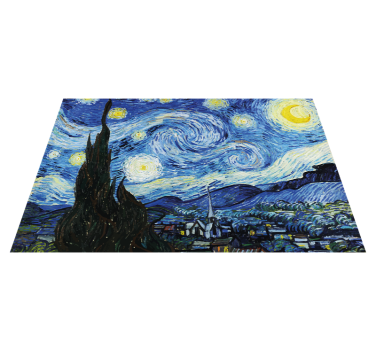 Van gogh'un yıldızlı gecesi orijinal servis altlıkları - TenStickers